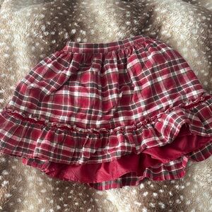 Tommy Bahama Red Plaid Ruffle Skirt